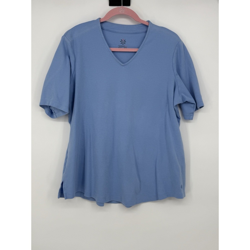 Issac Mizrahi Women's Short Sleeve Vneck Top 1X